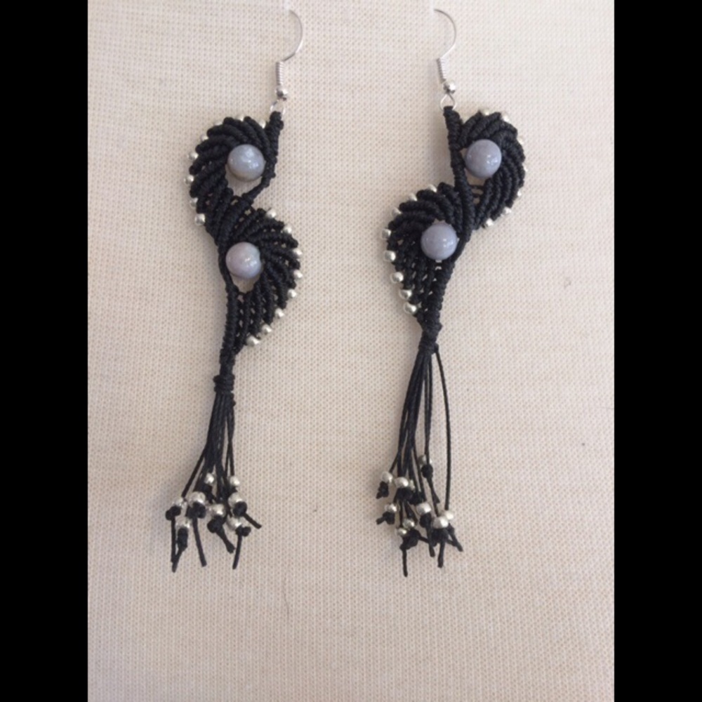 Handmade Boho macrame earrings